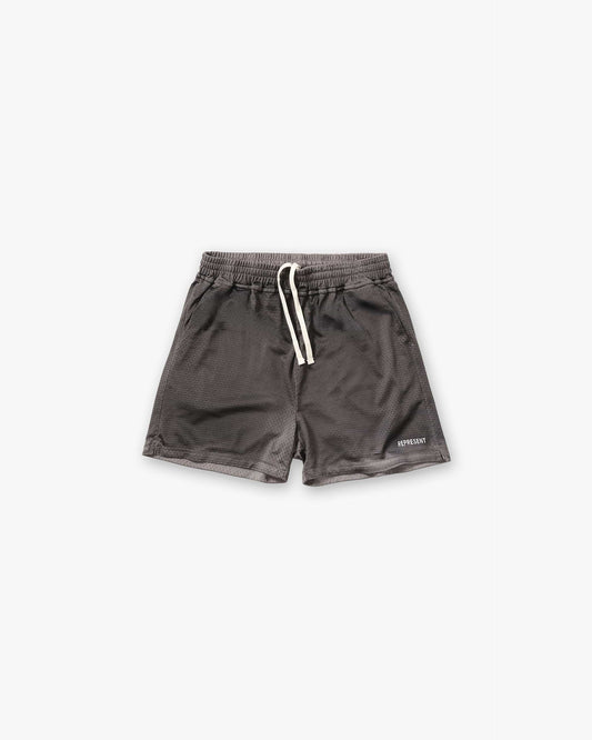Washed Mesh Shorts - vintage grey