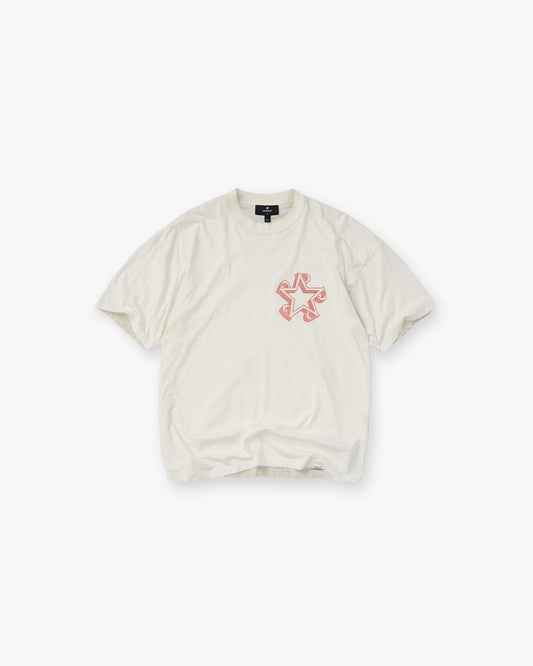 Initial Star T-Shirt - flat white