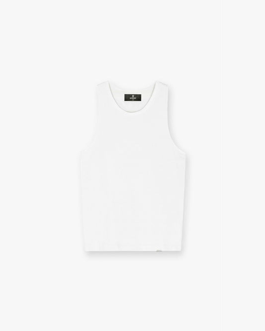 Initial Rib Vest - flat white